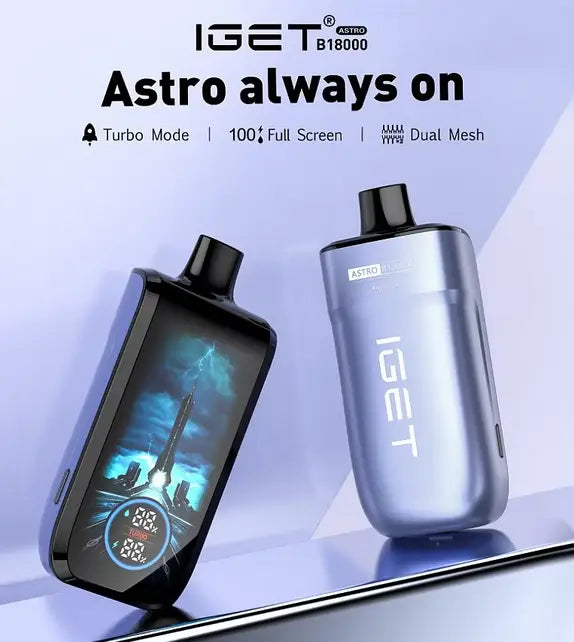 IGET Astro B18000 Puffs – Dual Mode Disposable Device | Fast Delivery in Hyderabad