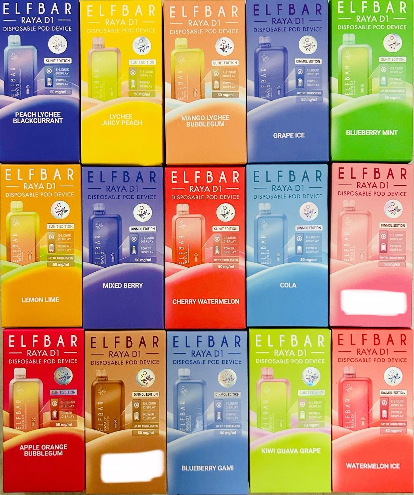 Buy Elfbar 13000 13K Puffs Vape RAYA D1 Online | Express Delivery in Bangalore & Hyderabad