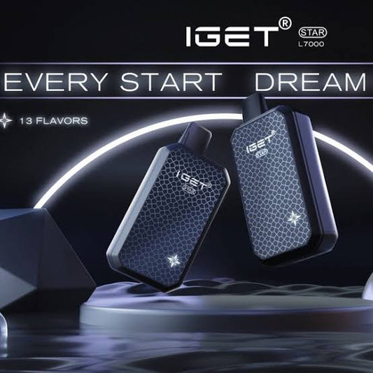 Buy IGET Star 7,000+ 7K Puffs | Disposable Vape Online | Express Delivery in Bangalore & Hyderabad