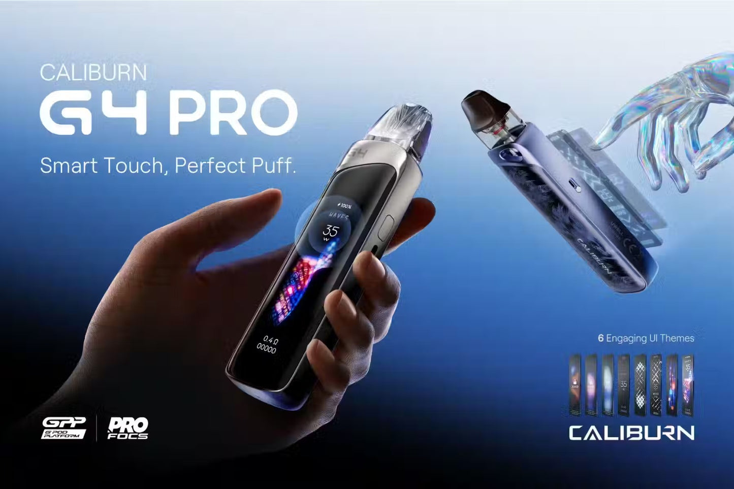 Buy Caliburn G4 Pro Pod System 1800mAh Online | Smart Touch Display